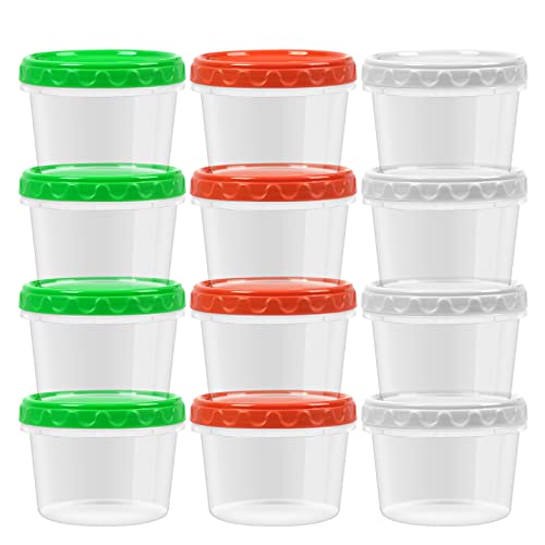 EONJOE 16oz Plastic Freezer Food Soup Containers with Lids, 2 Cup, 12pcs | Airtight & BPA-free for fresh food. Dishwasher/freezer safe, perfect for soup meal prep, portion control,snacks on-the-go - size: 16oz