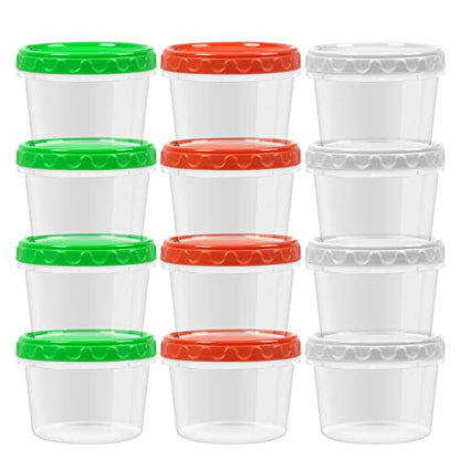 EONJOE 16oz Plastic Freezer Food Soup Containers with Lids, 2 Cup, 12pcs | Airtight & BPA-free for fresh food. Dishwasher/freezer safe, perfect for soup meal prep, portion control,snacks on-the-go - size: 16oz