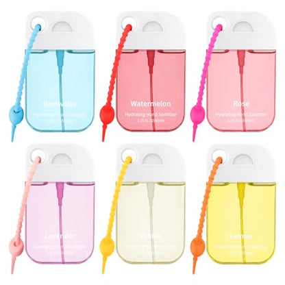 Frienda 12 Pcs Hydrating Hand Sanitizer Spray Scented Hand Sanitizer Mini Spray with Keychain Portable Travel Size 1.35fl. oz Lavender Mist Moisturizing Thank You Gifts for Coworker Staff Women Adults - style: Classic