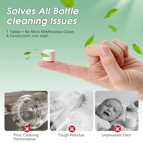 Descaling Tablets 150 PCS for Momcozy Baby Brezza Grownsy Papablic Momfann Bottle Washer - Detergent Tablets for All Brands Bottles Washers Machines
