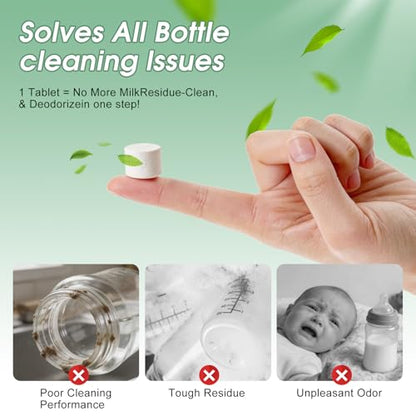 Descaling Tablets 150 PCS for Momcozy Baby Brezza Grownsy Papablic Momfann Bottle Washer - Detergent Tablets for All Brands Bottles Washers Machines
