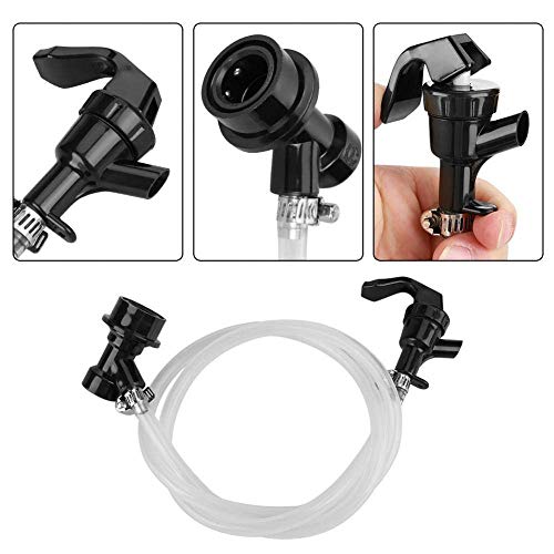 PERA 4 Pack Black Plastic Beer Dispensing Faucet Picnic Tap, Polished, 1/4" Barb Hose Connection, Up to 20 PSI Serving Pressure, 4 Pieces Homebrew Kit