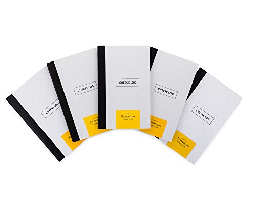 Formaticum Cheese Log & Pocket Journal - Must Have for Cheese Lovers for Making Cheese Notes and Journaling - Space for 55 entries - Cheese Book Measures 6 by 3.75 inch - QTY 5 - style: QTY 5
