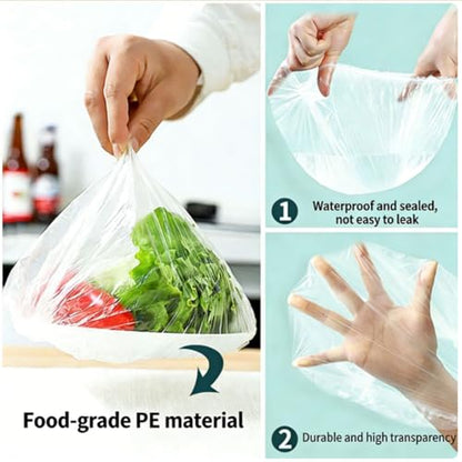 100 Pcs Plastic Bowl Covers for Bread Proofing, bulk fermentation bowl with cover, Large Elastic disposable Wrap for Food,Storage Baking Rising Keep Food Fresh,Safe materials