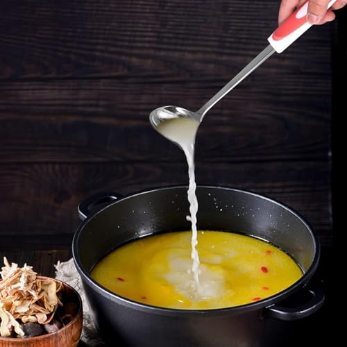 Canning Ladle, Metal Ladle Soup Serving Ladles Stainless Steel Canning Ladle Long Handled Ladle Oil Soup Spoon Pouring 12.2 x 3.43 Inches, 1 Piece