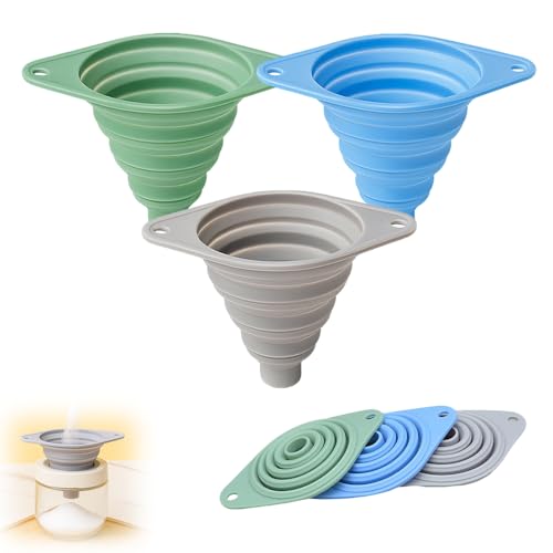 Kitchen Funnel Set, 2025 New Silicone Collapsible Funnel, Portable Small Funnels for Filling Small Bottles, Food Grade Funnels for Kitchen Use (Mix) - color: Mix