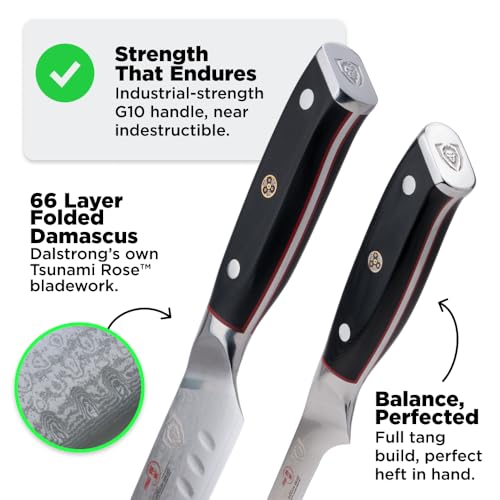 Dalstrong Slicing Carving Knife 12 inch + Boning Knife 6 inch - Shogun Series ELITE - Japanese AUS-10V Super Steel - G10 Handle - Fillet Kitchen Cooking Knife - Sheaths Inlcuded - color: Black, size: 12" Carving Set Boning