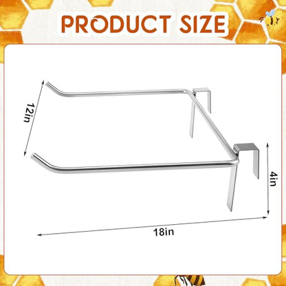 Blulu 2 Pack Stainless Steel Bee Hive Frame Holders Hold 3 Full Beehive Frame Support 18 x 12 x 4 Inches Beekeeping Supplies Holder Stand Support Perch for Honey Harvesting Inspection