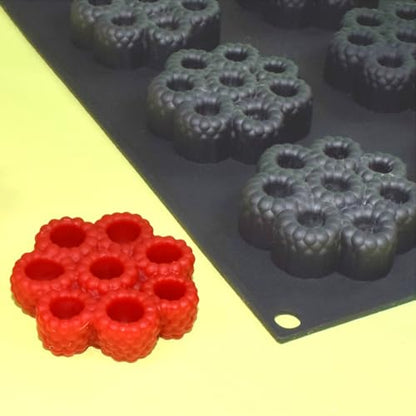 Cake Mold, Silicone Round Raspberry Molds for Mousse Cake, French Dessert, Candy, Soap, Resin Coaster, Non-Stick Baking Pan, Reusable Food Grade Silicone Mould (F_ Raspberry) - size: F_ Raspberry