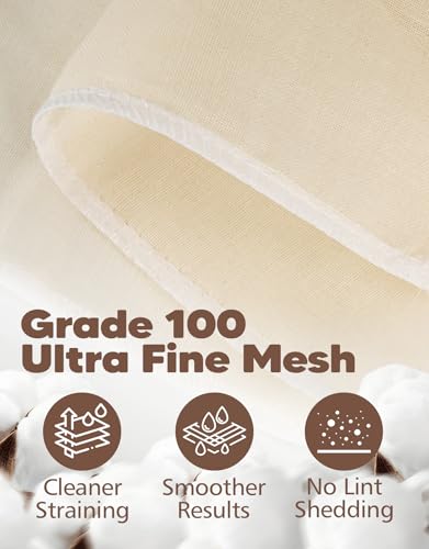 10 Pack Premium Cheesecloth, Grade 100 Cotton Cheese Cloth, Unbleached Extra Fine Mesh, Cheesecloth for Straining, for Cooking, Baking & Brewing, 20 x 20 Inches