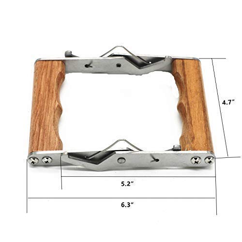 Frame Grip 2 Pcs Beekeeping Grip 5.1" X 5.1" Frame Lifter with Wooden Handle Beekeeping Equipment Bee Hive Frame Holder for for Beekeeper (Wooden Handle)