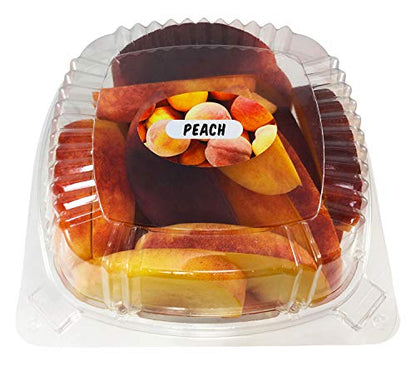 Peach Grocery Store Food Labels 1.25 x 2 Inch Oval Shape 500 Total Adhesive Stickers - color: Peach