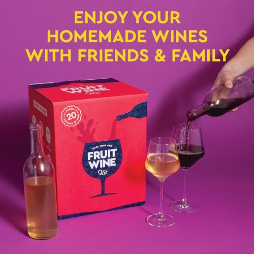 Craft A Brew - Fruit Wine Making Kit - Easy for Beginners - At Home Wine Making Kit - Includes Ingredients & Reusable Equipment - Use Any Fresh, Frozen or Fruit Juice - Makes Up to 20 1-gallon Batches - style: Fruit Wine Making Kit