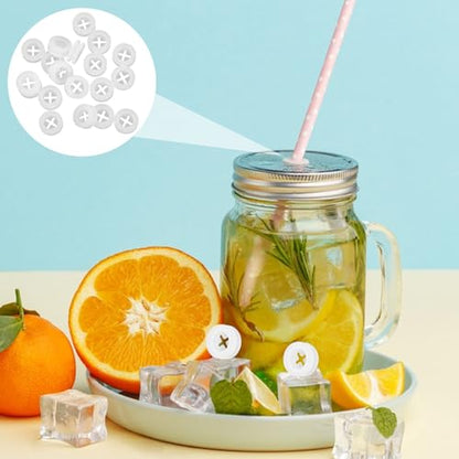 CALLARON 20Pcs Silicone Straw Stoppers - 17mm Straw Hole Plugs, Mason Jar Lids Plugs, Silicone Seal Fermenter Lid Grommet, Lids Airlock Grommet - color: B