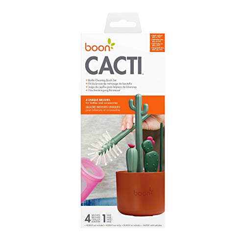 Boon Cacti Bottle Cleaning Brush Set, Terracotta , 4 Piece Set - size: 4 Piece Set, style: Terracotta Set