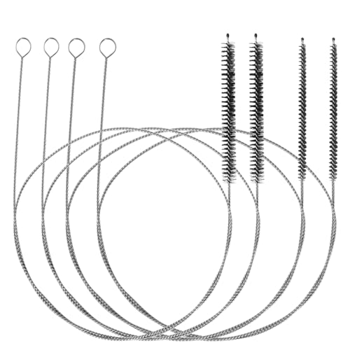 4PCS Tube Cleaner Brush 39 Inches Extra Long Straw Cleaner Brush with Soft Nylon Bristle for Cleaning Straw, Kegerator, Feeding Tube, Line, and Pump （Black） - color: 4pcs-black