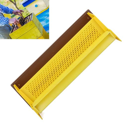 Multifunction Plastic Pollen Trap, Bee Pollen Collector and Feeding Box, Adjustable Beekeeping Accessory Tool for Hive Entrance with Collect Box for Beekeepers