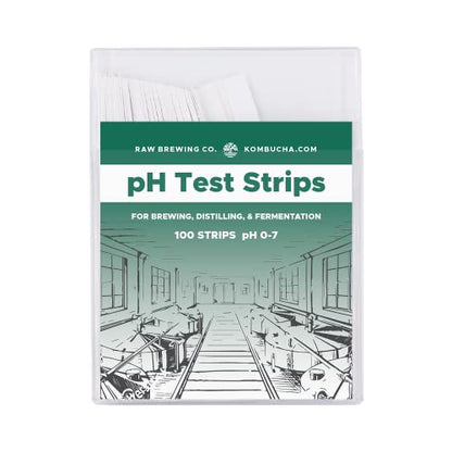 Kombucha.com pH Test Strips for Brewing, Distilling, and Fermentation (100 Test Strips, 0-7 pH Range)