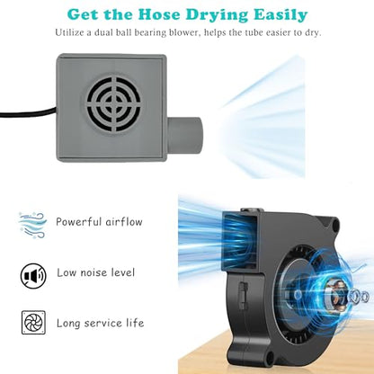CPAP Hose Dryer for Universal 22mm Tubing, CPAP Tube Cleaner Blower Fan for Resmed Airsense 11 10 Tubes, Easy to Use and Make Hoses Drying Quick, CPAP BIPAP Cleaning Kits Supplies - color: Grey