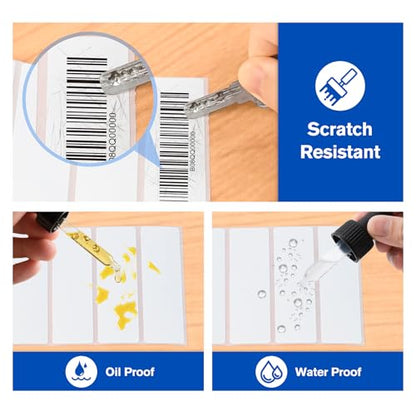 L LIKED 3" x 1" Thermal Labels, Blank Removable Labels with No Residue, Water and Oil Resistant, Use for Both Home and Office (1 Roll, 1400 Labels) - size: 1x3-1400
