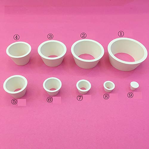9 Count Filter Adapter Cones Set, Buchner Funnel Flask Adapter Set, Tapered Collar - color: white