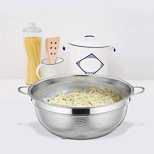 TeamFar Colander, 3qt Colander Strainer Stainless Steel, Solid Handle & Elevation Base, Micro-perforated & Dishwasher Safe - size: 3qt