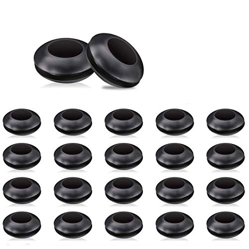 Mudder 20 Packs Airlock Grommet, Fermenter Lid Grommet Silicone for Homebrewing, Straws, Airlock, Beer, Wine, Silicone Bucket Fermenter Lid, 5/8 Inch OD and 3/8 Inch ID