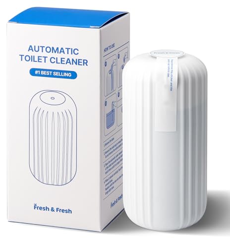 Fresh & Fresh Automatic Toilet Bowl Cleaners - 1 Bottle(UPTO 2500 FLUSHES/Bottle), Commercial and Residential Toilet Cleaner 3-4 MONTH Lasting Toilet Bowl Cleaner Bottle - color: Bottle (White), size: 1