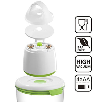 FOSA Starter Set Food Sealer Vacuum Sealer Reusable Container Set - Premium Vacuum Sealers for Food Storage, Airtight Preservation - Includes Turtle Vacuum Pump and 3 Vacuum Seal Containers - size: 20oz × 2 + 45oz × 1