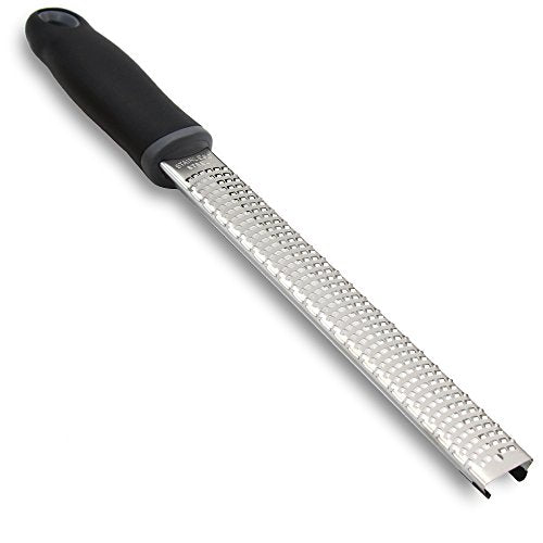 Lemon Zester, Stainless Steel Kitchen Cheese Grater, Plastic Cover Ergonomic Soft Black Handle - color: B-Black