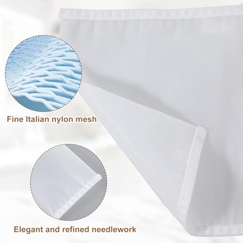 7 Pack Cheese Cloth Bags Reusable Nut Bag Strainer Fine Mesh Nut Milk Bags with Drawstring for Straining Fruit Juice Yogurt Tea Nuts Milk Coffee Cheese Kitchen Goodies (7.7×5.9 In)