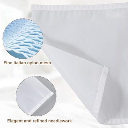 7 Pack Cheese Cloth Bags Reusable Nut Bag Strainer Fine Mesh Nut Milk Bags with Drawstring for Straining Fruit Juice Yogurt Tea Nuts Milk Coffee Cheese Kitchen Goodies (7.7×5.9 In)