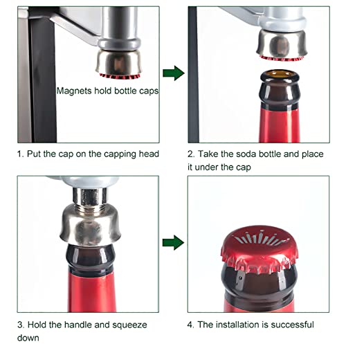Manual Beer Bottle Capping Machine, Bench Bottle Capper, Multi-Purpose Bottle Cap Sealing Capper Tool, Capping Machine, 10pcs/min,