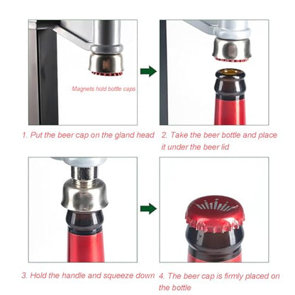 TsoLay Manual Perfume Press Capping Machine, Professional Bench Beer Bottle Capper with Non-Slip Base, 100-500mm Adjustable Height, for Homebrew Soft Drinks Homebrew Beer and Beverages