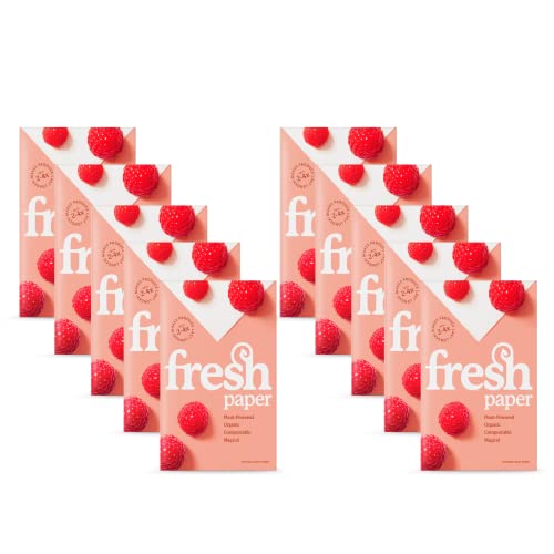 FRESHPAPER Keeps Fruits & Vegetables Fresh for 2-4x Longer, 80 Reusable Food Saver Sheets for Produce (10 Packs), Made in the USA - color: 80 Pack