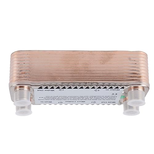 Stainless Steel Heat Exchanger, Plate Homebrew Wort Chiller Countercurrent NPT1/2 Compact 7.5x2.9x2.8in with Efficient Cooling for Beer Wort Making
