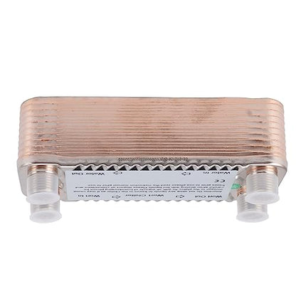 Stainless Steel Heat Exchanger, Plate Homebrew Wort Chiller Countercurrent NPT1/2 Compact 7.5x2.9x2.8in with Efficient Cooling for Beer Wort Making