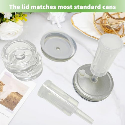 2 Pack Mason Jar Fermentation Kit(Jars Included)32 oz Wide Mouth Fermentation Jars with Plastic Lids,Airlock Lids & Glass Weights,Complete Mason Jar Set for Sauerkraut, Pickles,Kimchi, Hot Sauce,Mead