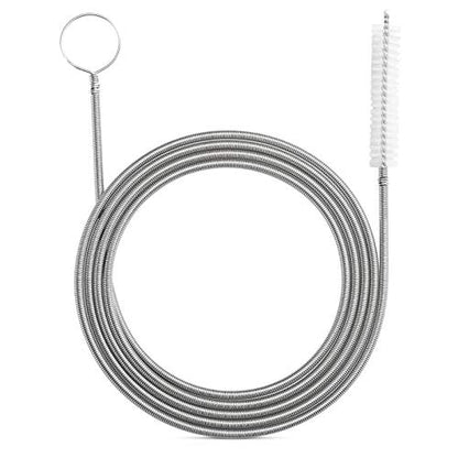 Long Drain Brush Flexible Feeding Tube Brush Slim Cleaning Brush Hose Pipe Brush - style: One Head White Color