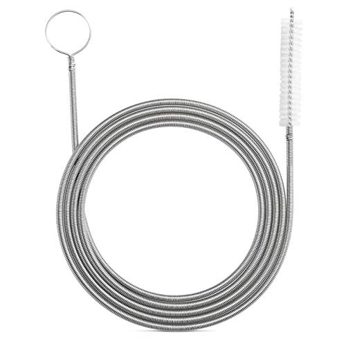 Long Drain Brush Flexible Feeding Tube Brush Slim Cleaning Brush Hose Pipe Brush - style: One Head White Color