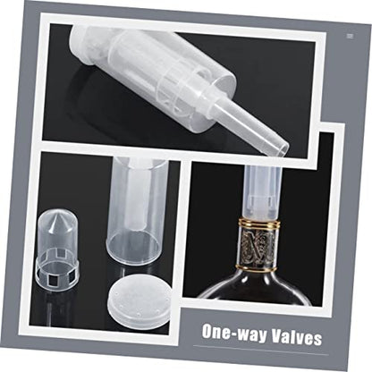 3sets Wine Non-Return Valves for Home Fermentation One-Way Check Valves with Silicone Stoppers for Brewing Beer and Wine Automatic Pressure Relief
