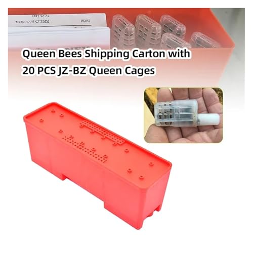 1 Set Beekeeping King Cage Queen Bee Transport Box with Transparent Cages Incubator Tools