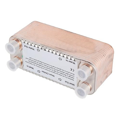 30 Plate Plate Heat Exchanger Stainless Steel Wort Chiller for Homebrew Beer Cooling Counterflow Brewing Cooling Coiler with NPT 1/2 Inch Thread