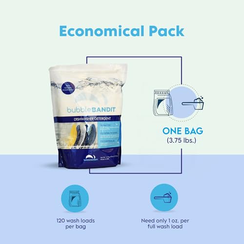 Dishwasher Powder Detergent with Phosphate. The Best Dishwasher Detergent for Spotless Dishes in Hard Water! ALL-IN-ONE (Soak, Wash & Rinse). (Pack of 1)… - size: 60 Ounce (Pack of 1)
