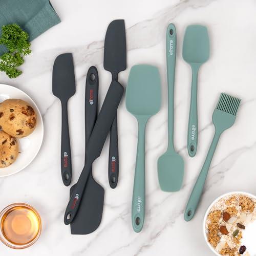 Elihome Mini Silicone Basting Pastry Brush, Cooking Brush for Oil Sauce Butter Marinades, Food Brushes for BBQ Grill Kitchen Baking, Baster Brushes Baste Pastries Cakes Meat Desserts, Food Grade, Sage - color: Sage Green