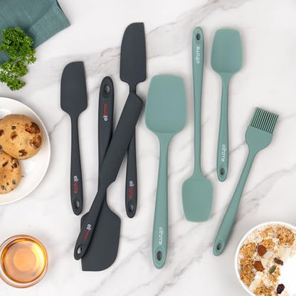 Elihome Mini Silicone Basting Pastry Brush, Cooking Brush for Oil Sauce Butter Marinades, Food Brushes for BBQ Grill Kitchen Baking, Baster Brushes Baste Pastries Cakes Meat Desserts, Food Grade, Sage - color: Sage Green