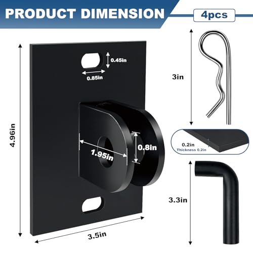 folosem Stationary Dock Connector Hinge Kit, Hot Dip Galvanized Floating Dock Brackets Hardware T Connectors, Heavy Duty Dock Hardware Brackets Dock Accessorie - color: 2 Holes