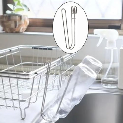 Bottle Drying Rack with Hanging Hook Attachment to Dish Drying Rack Space Saving Baby Bottles Holder Dryer for Kitchen Sink Caddy Organizer Cups Glass Tumblers Wine Decanter Mugs Mason Jars