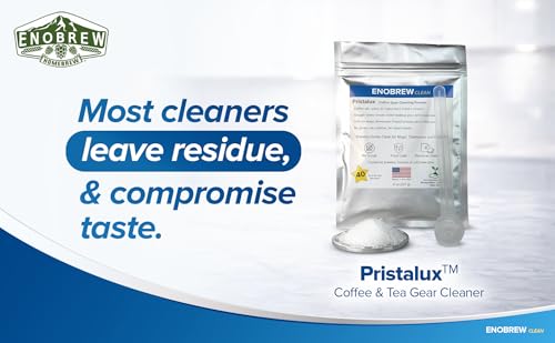 Pristalux Coffee Gear Cleaner Powder – Stainless Steel Mug & Insulated Tumbler Stain Remover – No-Scrub Overnight Soak – Removes Coffee Oils & Odors – Chlorine-Free, Food-Safe. (8 oz)