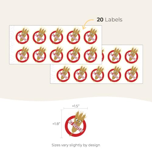 Mabel’s Labels Kids’ Allergy Awareness Stickers – Waterproof, Dishwasher-Safe Reminder for School & Lunch Gear – 8 Common Allergens (Tree Nuts)
